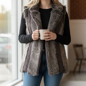 XOXO Gray Faux Fur Vest